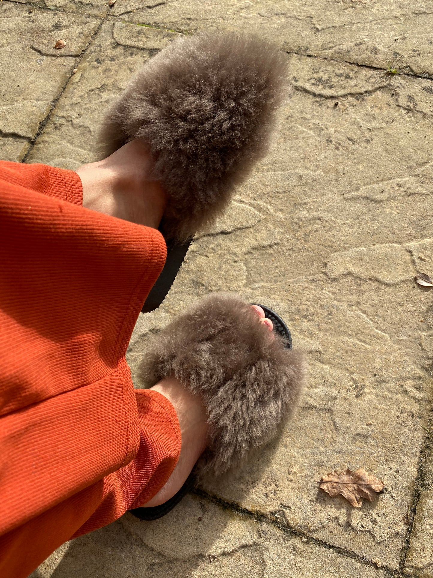 Women's Eco Friendly Leather  Sheepskin Sandals/ Flip Flops