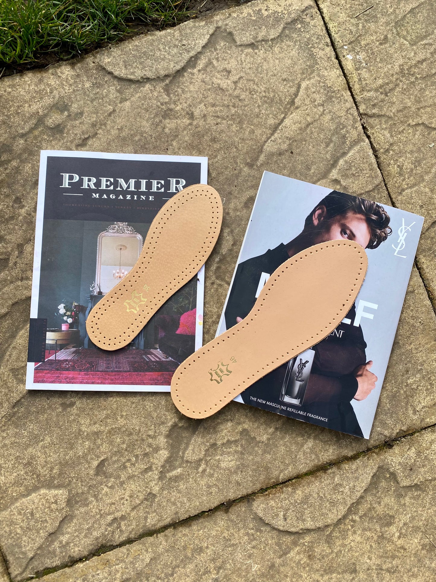 Unisex Real Leather Shoe Insoles