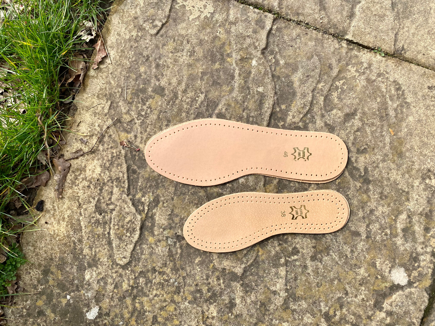 Unisex Real Leather Shoe Insoles